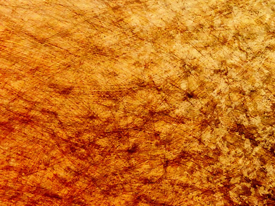 Burnished copper surface